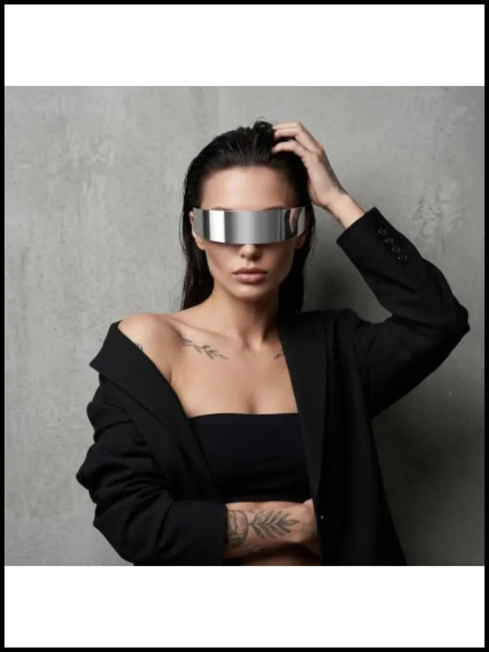 12 PC Futuristic Cyber Visor Sunglasses Party Pack Costume Accessory
